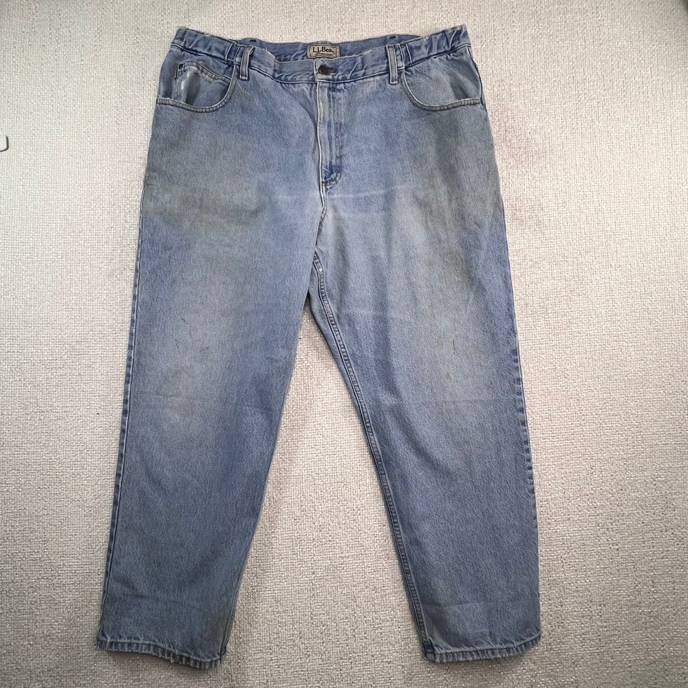 L.L.Bean Comfort Waist Jeans Mens‎ 40x30 Blue Relaxed Fit Denim Work Casual